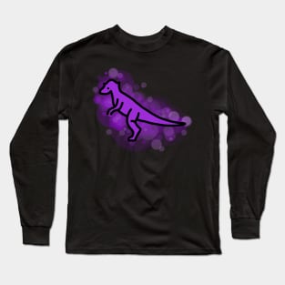 Purple Pachycephalosaurus Rainbow Dinosaurs Series Long Sleeve T-Shirt